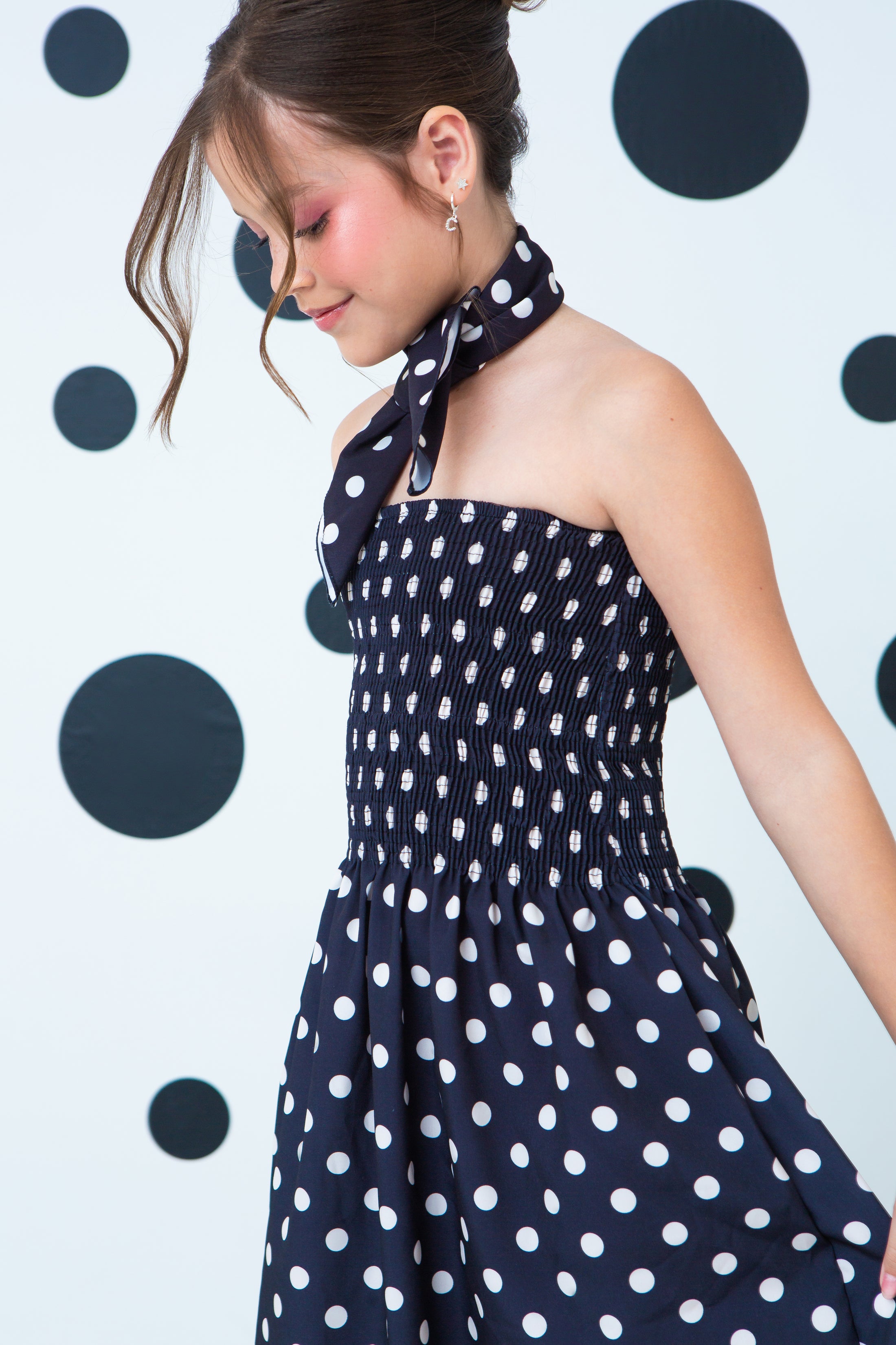 Vestido Carlotta Poá Nero