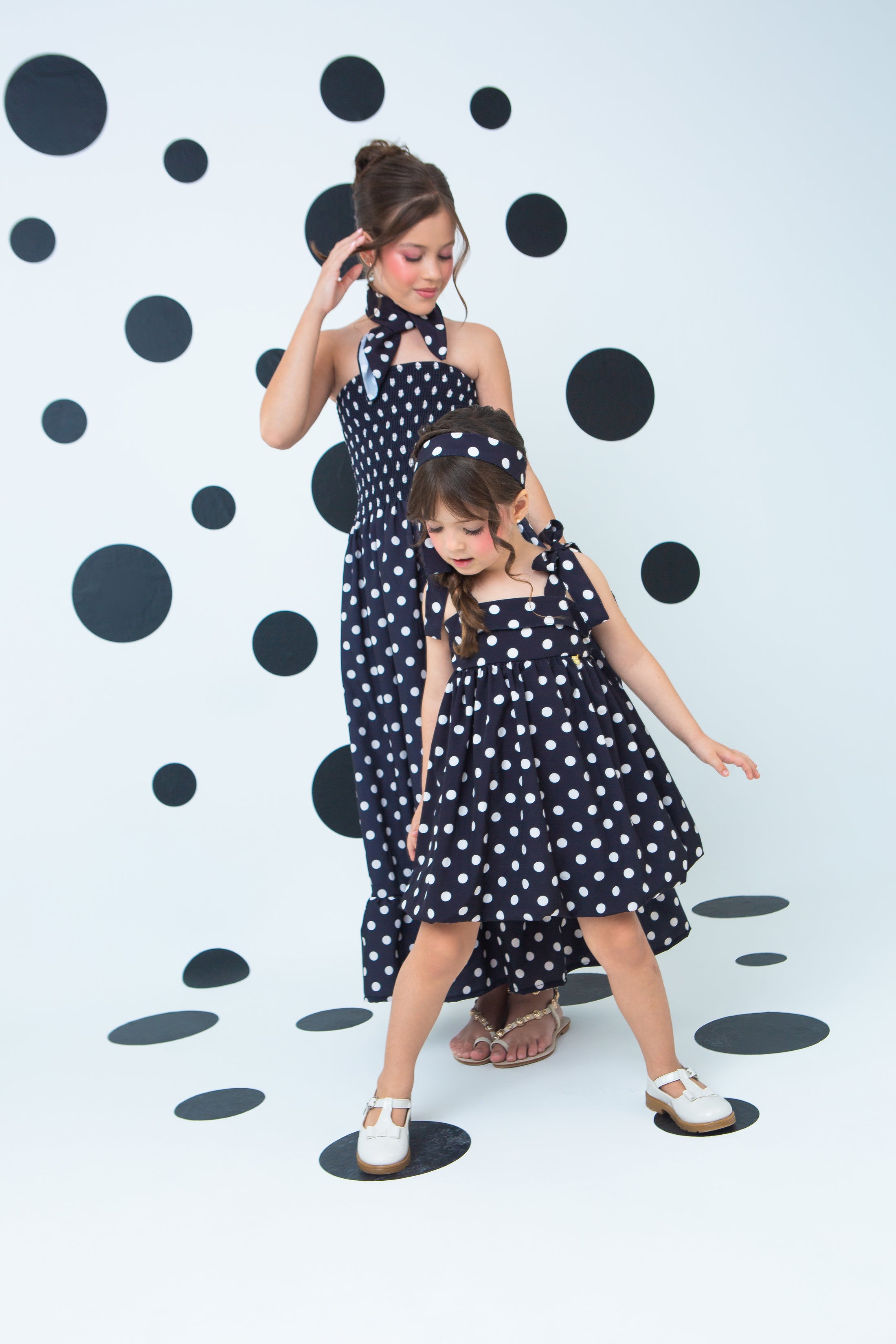 Vestido Carlotta Poá Nero