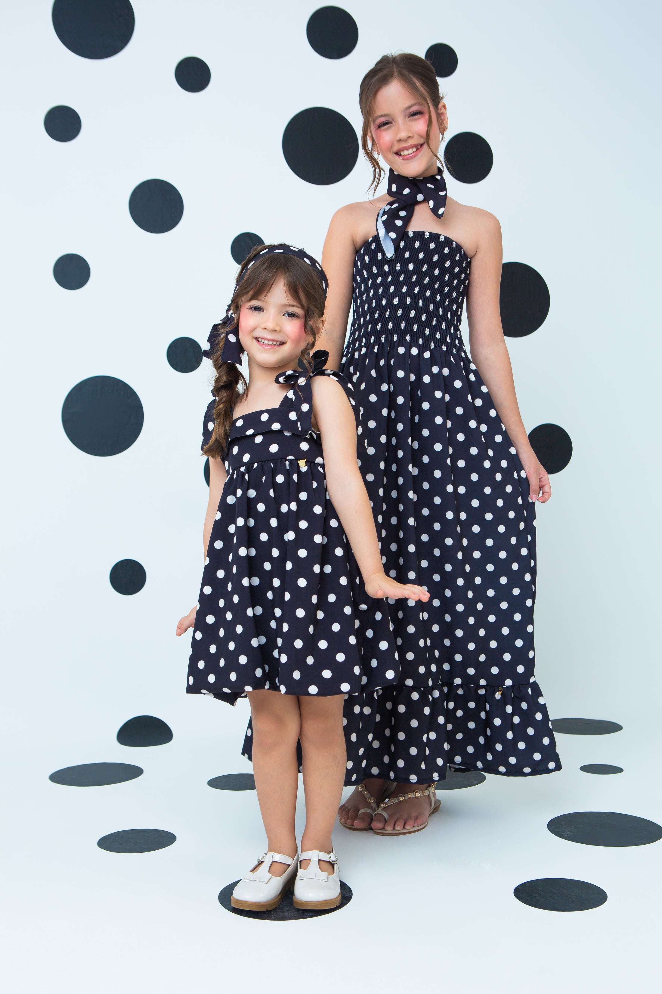 Vestido Carlotta Poá Nero