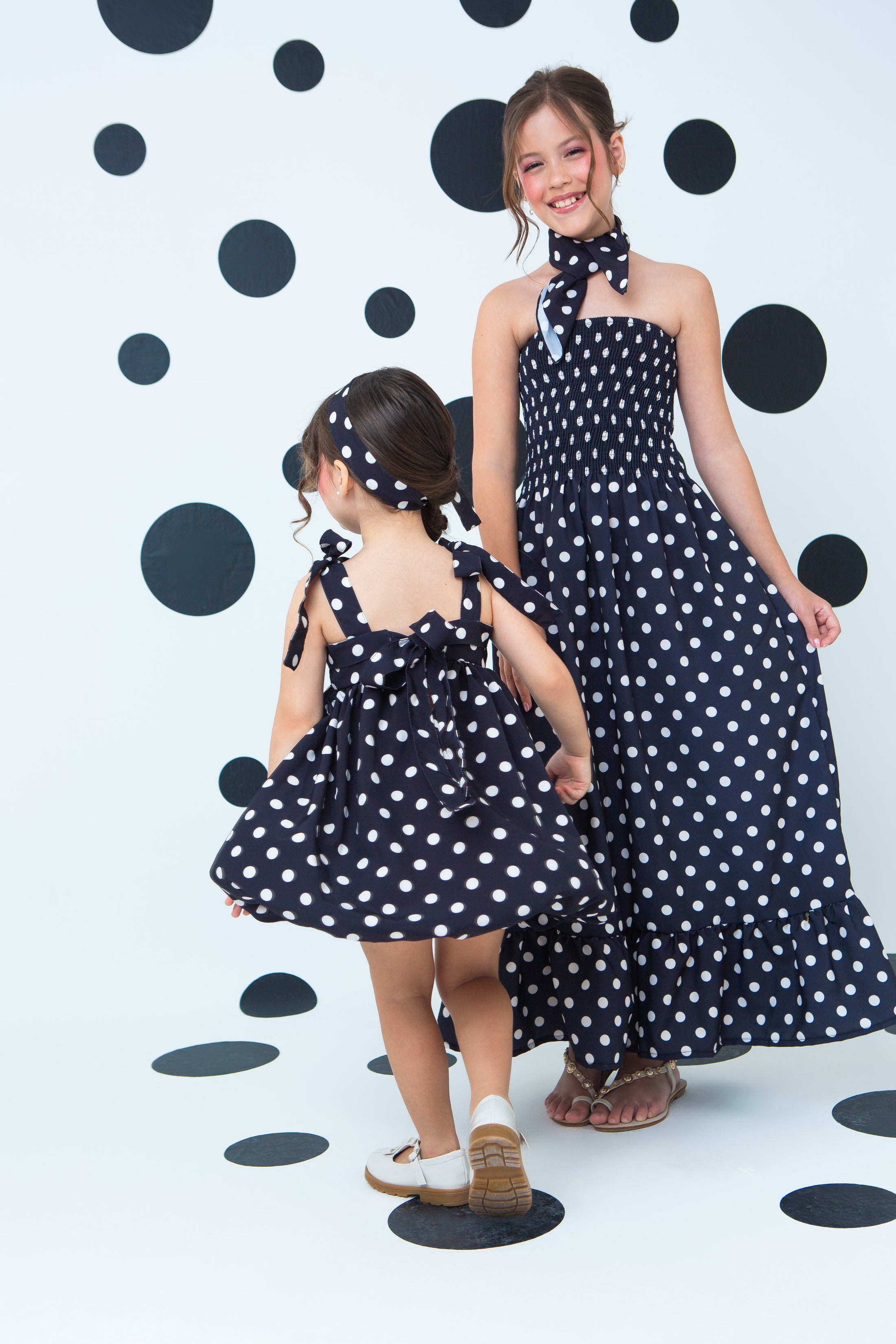 Vestido Carlotta Poá Nero