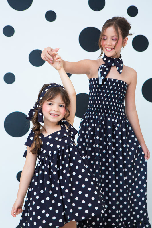 Vestido Carlotta Poá Nero
