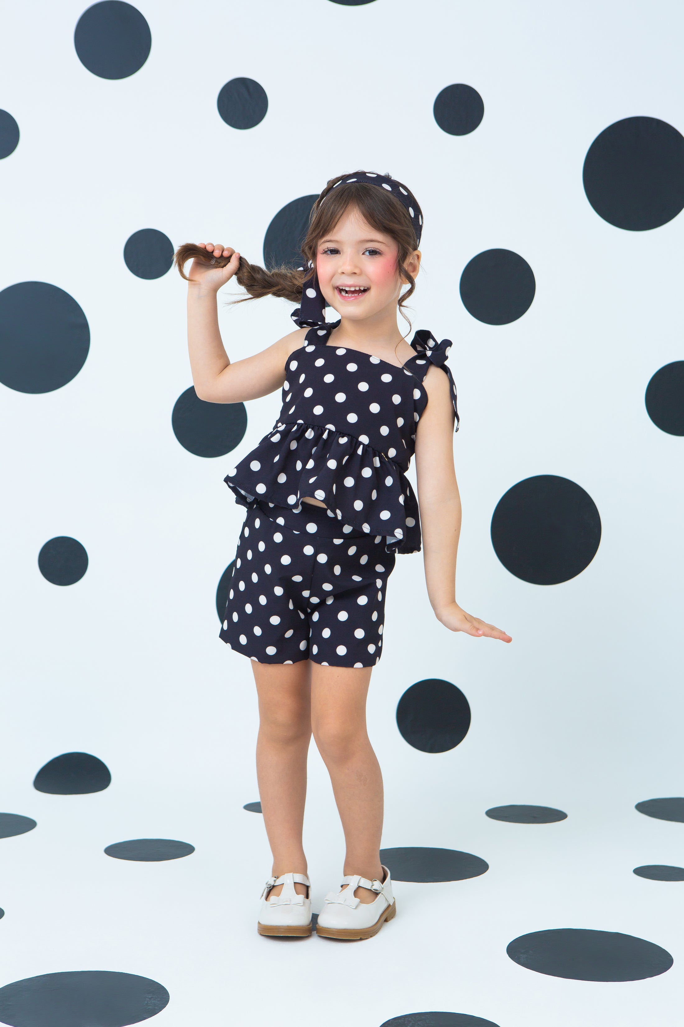 Blusa Vittoria Poá Crema