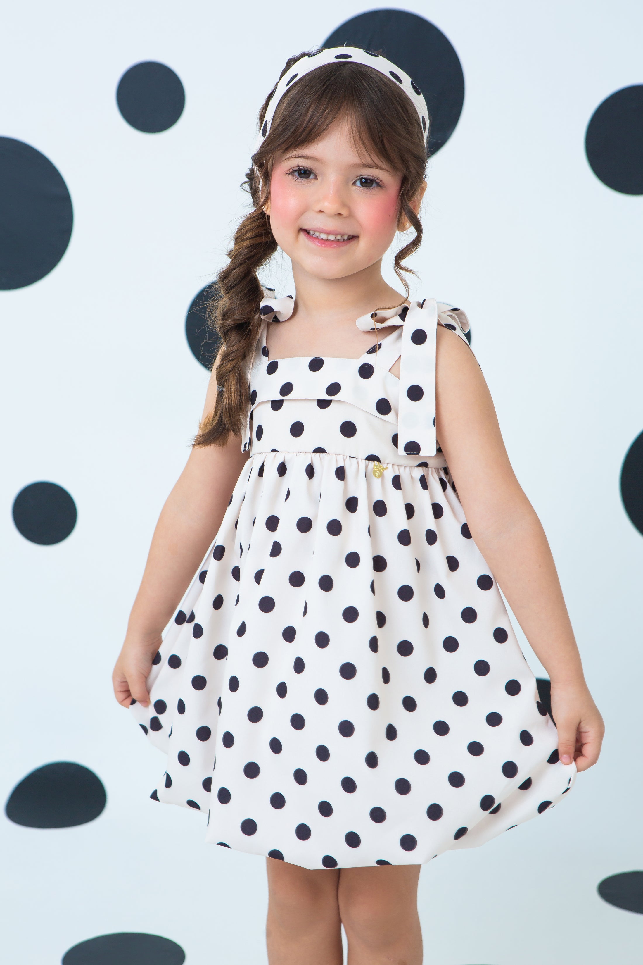 Vestido Giorgia Poá Nero