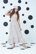 Carregue a imagem no visualizador da Galeria, Vestido Carlotta Poá Crema
