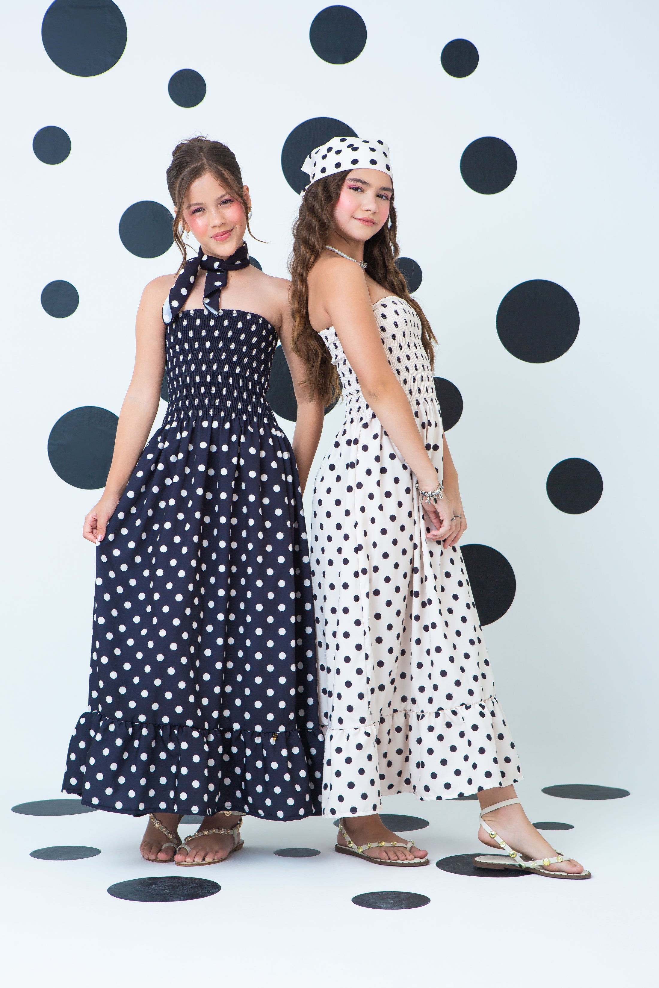 Vestido Carlotta Poá Nero