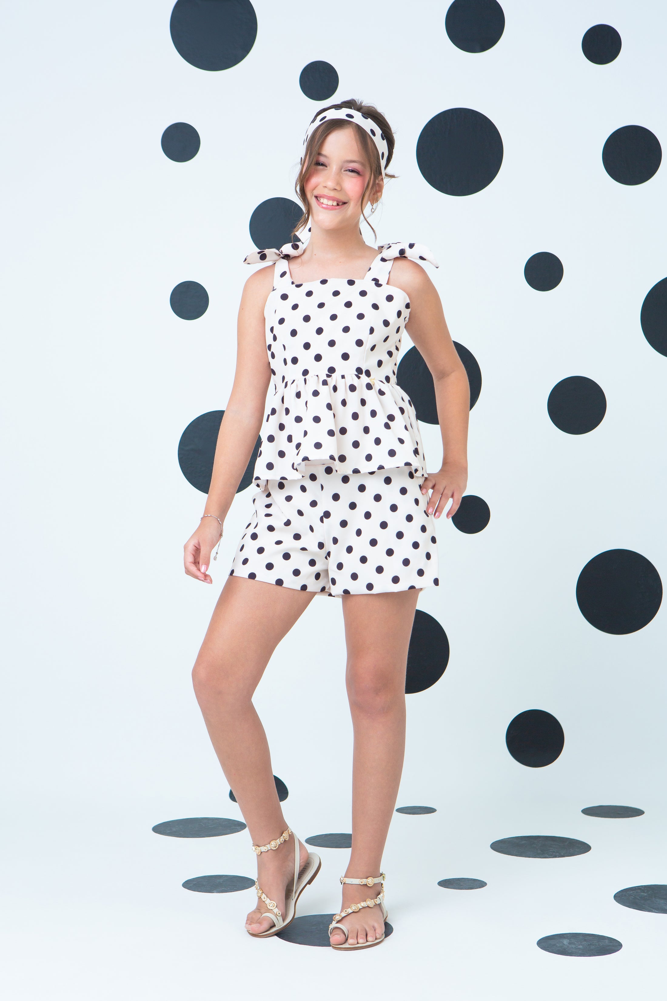 Short Noemi Poá Crema