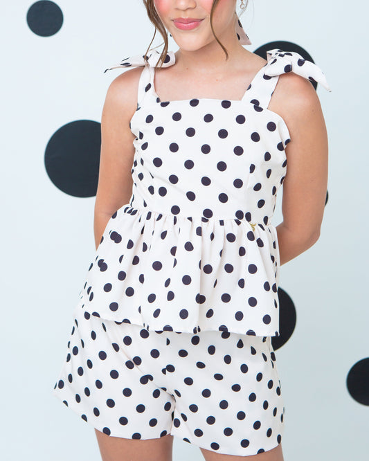 Short Noemi Poá Crema