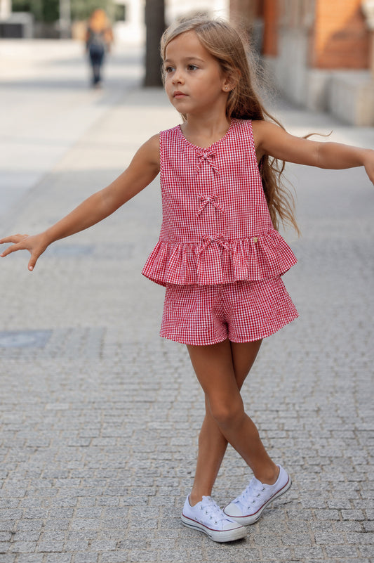 Conjunto Peplum Bete Xadrez