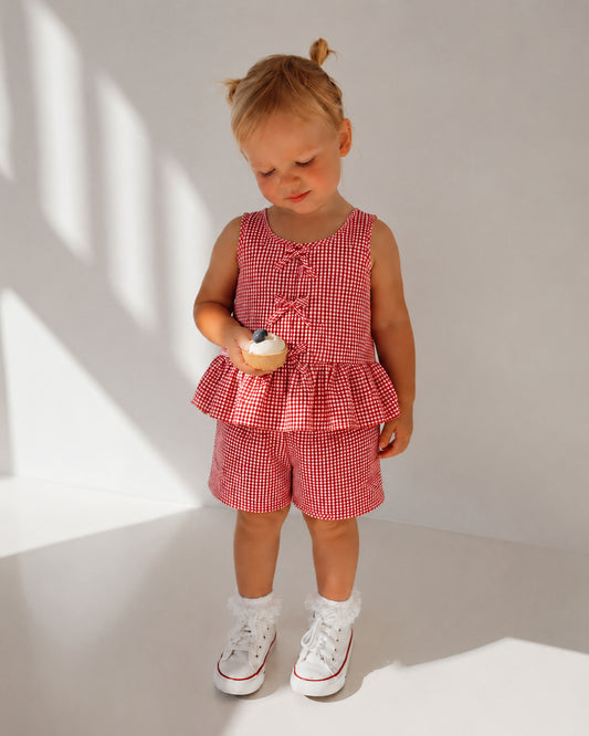Conjunto Peplum Bete Xadrez
