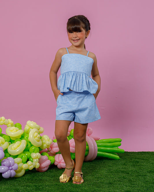 Conjunto Paty - Azul Celeste