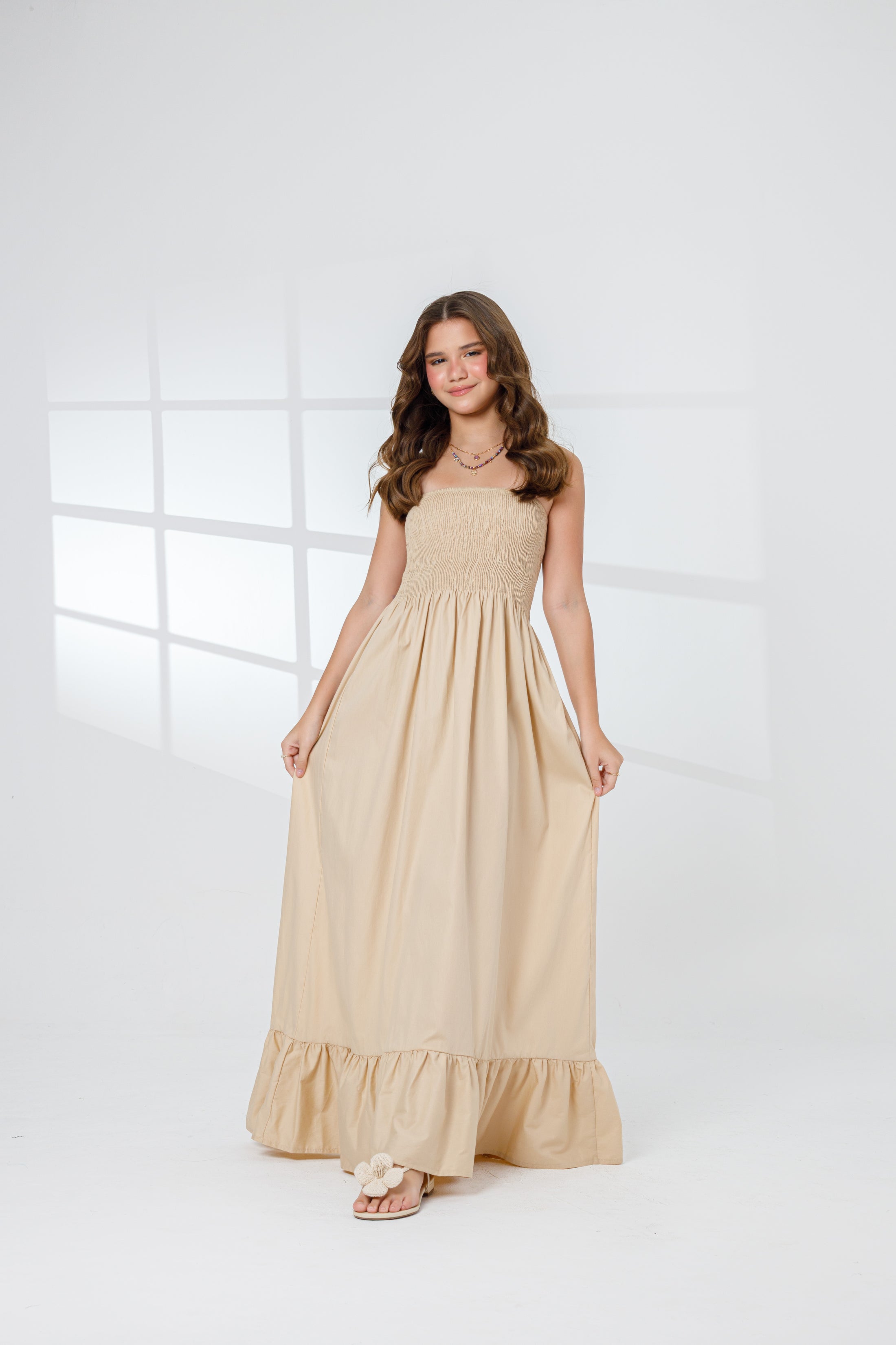 Vestido Kelly - Bege