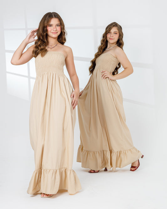 Vestido Kelly - Bege