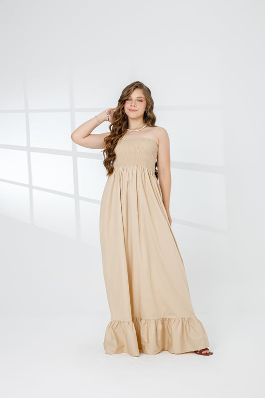 Vestido Kelly - Bege