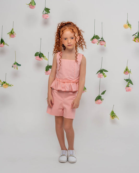 Conjunto Tereza Duo Color - Salmão